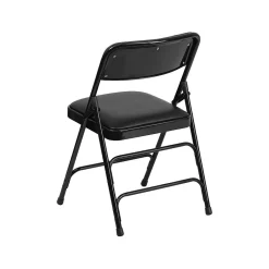 Folding & Stacking*Flash Furniture HERCULES™ Curved Triple Braced Vinyl Armless Folding Chair, Black, 12/Pack (12HAMC309AVBK)