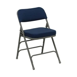 Folding & Stacking*Flash Furniture HERCULES™ Premium Curved Fabric Armless Folding Chair, Navy, 24/Pack