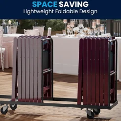 Folding & Stacking*Flash Furniture HERCULES™ Vinyl Armless Folding Chair, Red Mahogany, 4/Pack