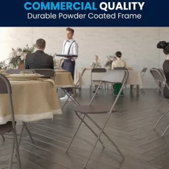 Folding & Stacking*Flash Furniture HERCULES™ Plastic Armless Folding Chair, Premium Brown, 4/Pack