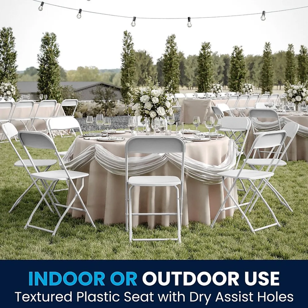 Folding & Stacking*Flash Furniture HERCULES Plastic Office Chair, White, 10/Pack (LE-L-3-WHITE-GG)