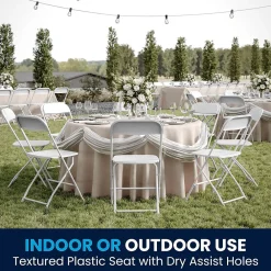 Folding & Stacking*Flash Furniture HERCULES™ Plastic Armless Folding Chair, Premium White, 32/Pack