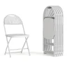 Folding & Stacking*Flash Furniture HERCULES™ Plastic Armless Folding Chair With Fan Back, White, 40/Pack (40LEL4WHITE)