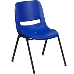 Folding & Stacking*Flash Furniture HERCULES Series Plastic Shell Stack Chair, Blue/Black (RUTEO1BL)