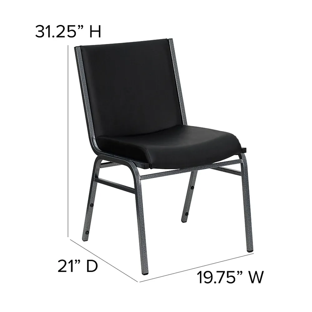 Folding & Stacking*Flash Furniture HERCULES Series Vinyl Stack Chair, Black (XU60153BKVYL)