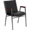 Folding & Stacking*Flash Furniture HERCULES Series Vinyl Stack Chair with Arms, Black (XU60154BKVYL)