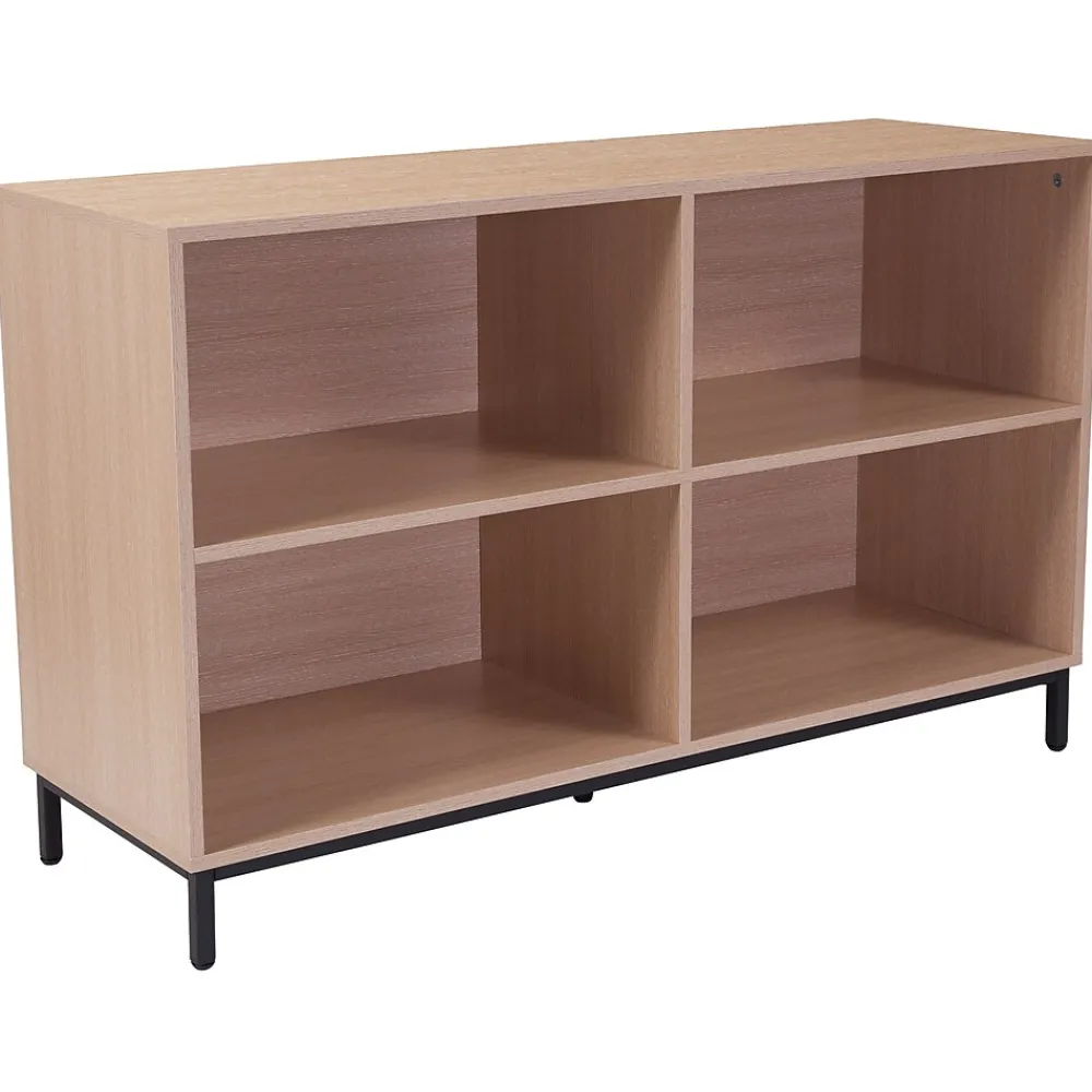 Bookcases*Flash Furniture HERCULES Series 29.5"H 4-Shelf Bookcase, Oak Laminate (NANJH1764)