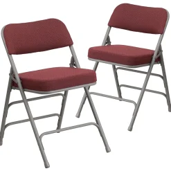 Folding & Stacking*Flash Furniture HERCULES Series Fabric Folding Chair, Burgundy, 2/Pack (2AWMC320AFBG)