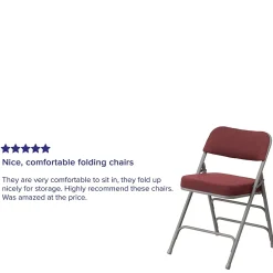 Folding & Stacking*Flash Furniture HERCULES Series Fabric Folding Chair, Burgundy, 2/Pack (2AWMC320AFBG)