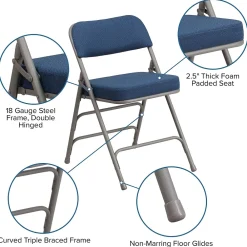 Folding & Stacking*Flash Furniture HERCULES Series Fabric Folding Chair, Navy, 2/Pack (2AWMC320AFNVY)