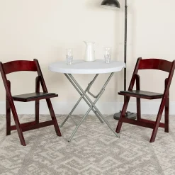 Folding & Stacking*Flash Furniture HERCULES Series Wood Folding Chair, Mahogany/Black, 2/Pack (2XF2903MAHWOOD)