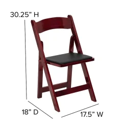 Folding & Stacking*Flash Furniture HERCULES Series Wood Folding Chair, Mahogany/Black, 2/Pack (2XF2903MAHWOOD)