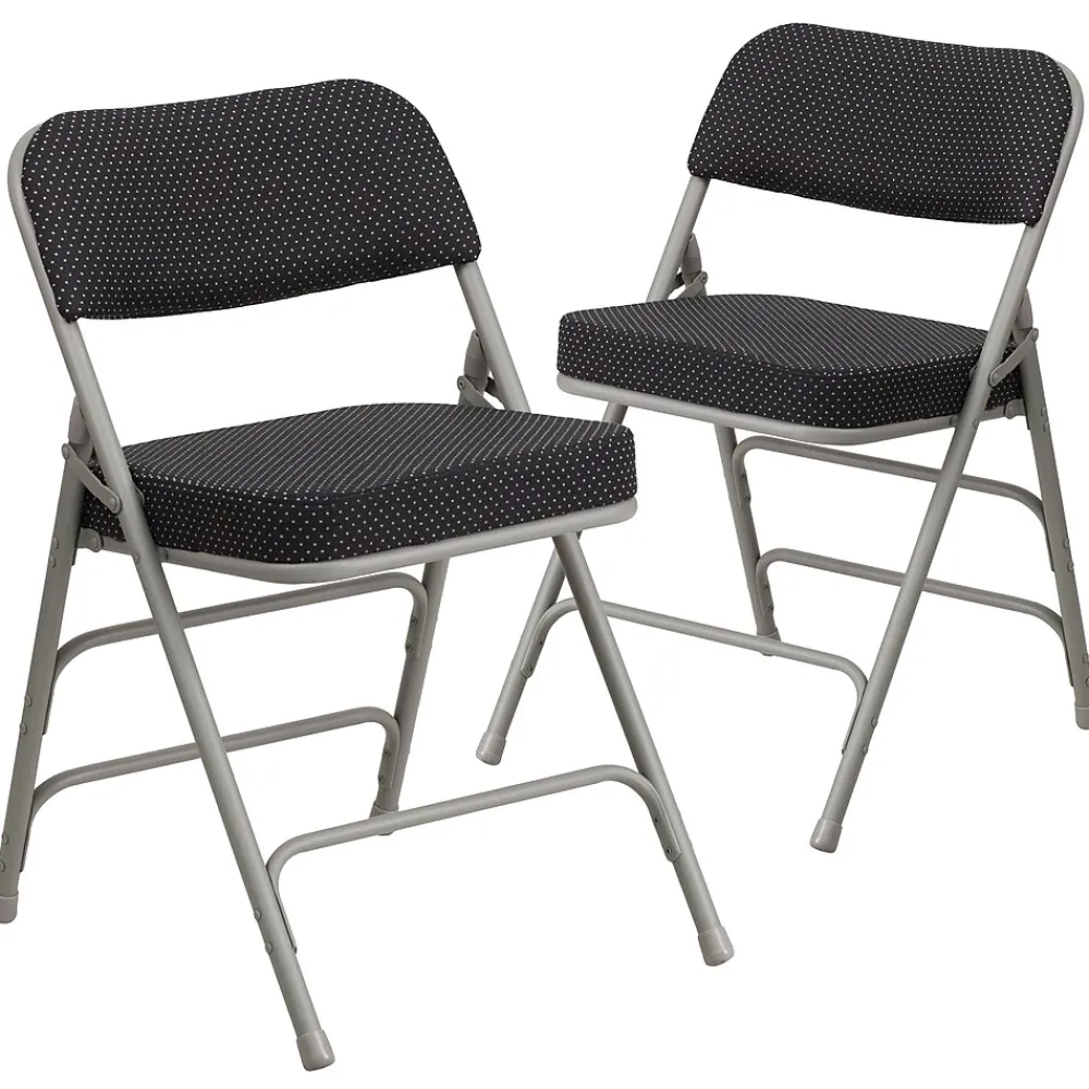 Folding & Stacking*Flash Furniture HERCULES Series Fabric Folding Chair, Black, 2/Pack (2AWMC320AFBK)