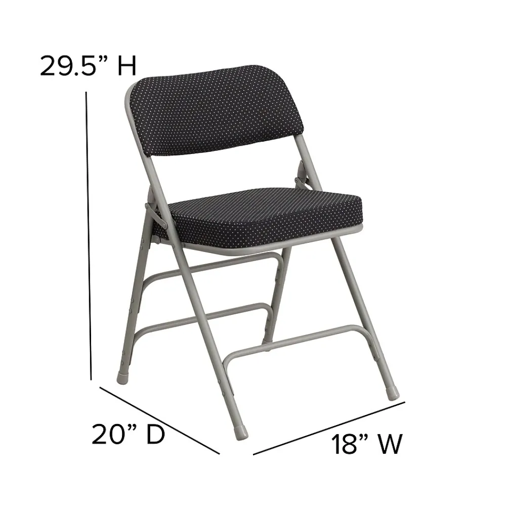 Folding & Stacking*Flash Furniture HERCULES Series Fabric Folding Chair, Black, 2/Pack (2AWMC320AFBK)