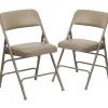 Folding & Stacking*Flash Furniture HERCULES Series Vinyl Banquet/Reception Chair, Beige, 2/Pack (2HAMC309AVBGE)