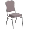 Folding & Stacking*Flash Furniture HERCULES Series Fabric Stacking Banquet Chair, Gray Dot/Silver Frame (FDC01S6)