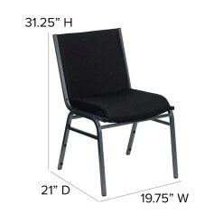 Folding & Stacking*Flash Furniture HERCULES Series Fabric Stack Chair, Black Dot (XU60153BK)