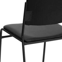 Folding & Stacking*Flash Furniture HERCULES Series Vinyl Stacking Chair with Sled Base, Black (XU8700BLKBVYL30)