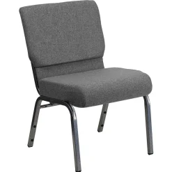 Folding & Stacking*Flash Furniture HERCULES Series Fabric Stacking Church Chair, Gray/Silver Vein Frame (XUCH0221GYSV)