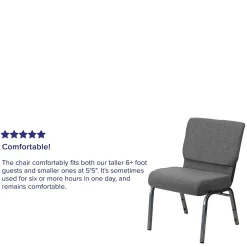 Folding & Stacking*Flash Furniture HERCULES Series Fabric Stacking Church Chair, Gray/Silver Vein Frame (XUCH0221GYSV)