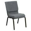 Folding & Stacking*Flash Furniture HERCULES Series Fabric Stacking Church Chair, Gray/Gold Vein Frame (XUCH60096BEIJGY)