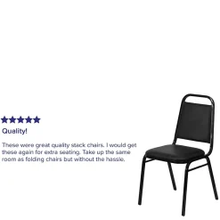 Folding & Stacking*Flash Furniture HERCULES Series Vinyl Banquet Stacking Chair, Black, 4 Pack (4FDBHF2BKVYL)