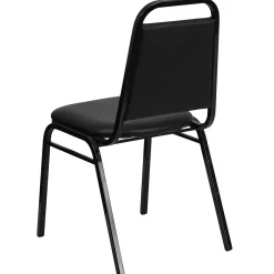 Folding & Stacking*Flash Furniture HERCULES Series Vinyl Banquet Stacking Chair, Black, 4 Pack (4FDBHF2BKVYL)