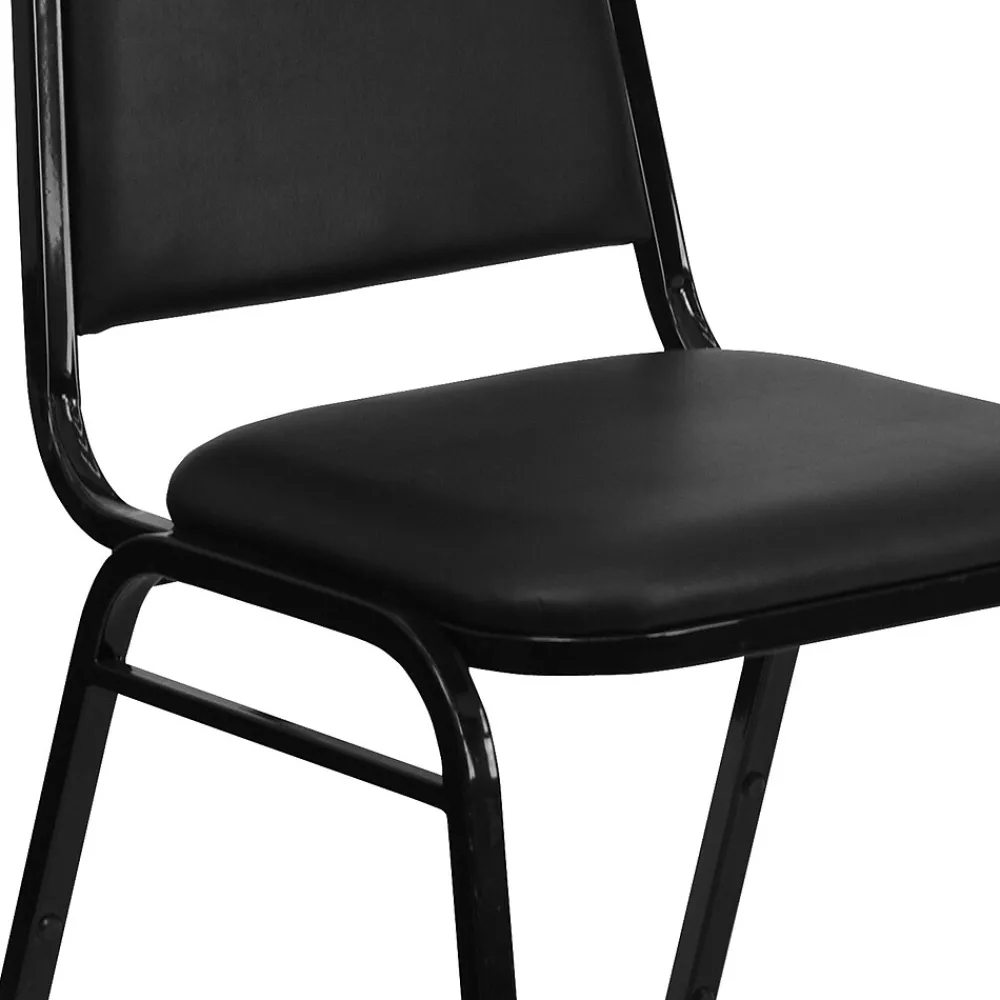 Folding & Stacking*Flash Furniture HERCULES Series Vinyl Banquet Stacking Chair, Black, 4 Pack (4FDBHF2BKVYL)