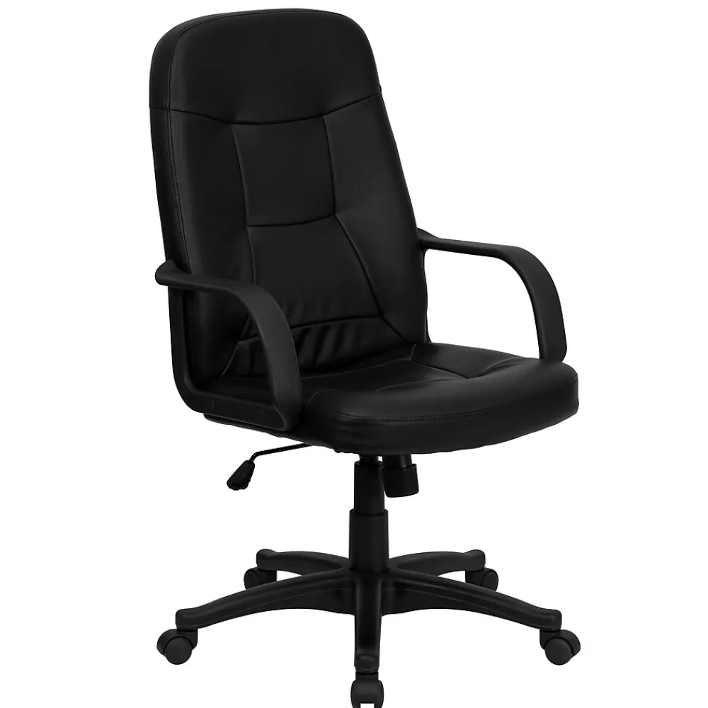 Office Chairs*Flash Furniture Holly Vinyl Swivel High Back Executive Office Chair, Black (H8021)