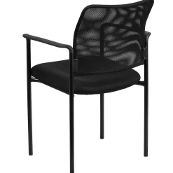Folding & Stacking*Flash Furniture Jana Mesh Stackable Side Chair with Arms, Black (GO5162)