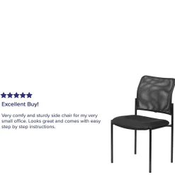 Folding & Stacking*Flash Furniture Jana Mesh Stackable Side Chair, Black (GO5152)
