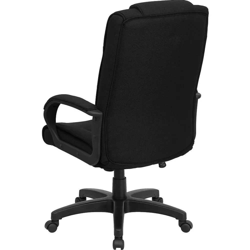 Office Chairs*Flash Furniture Jessica Fabric Swivel High Back Executive Office Chair, Black (GO5301BBK)
