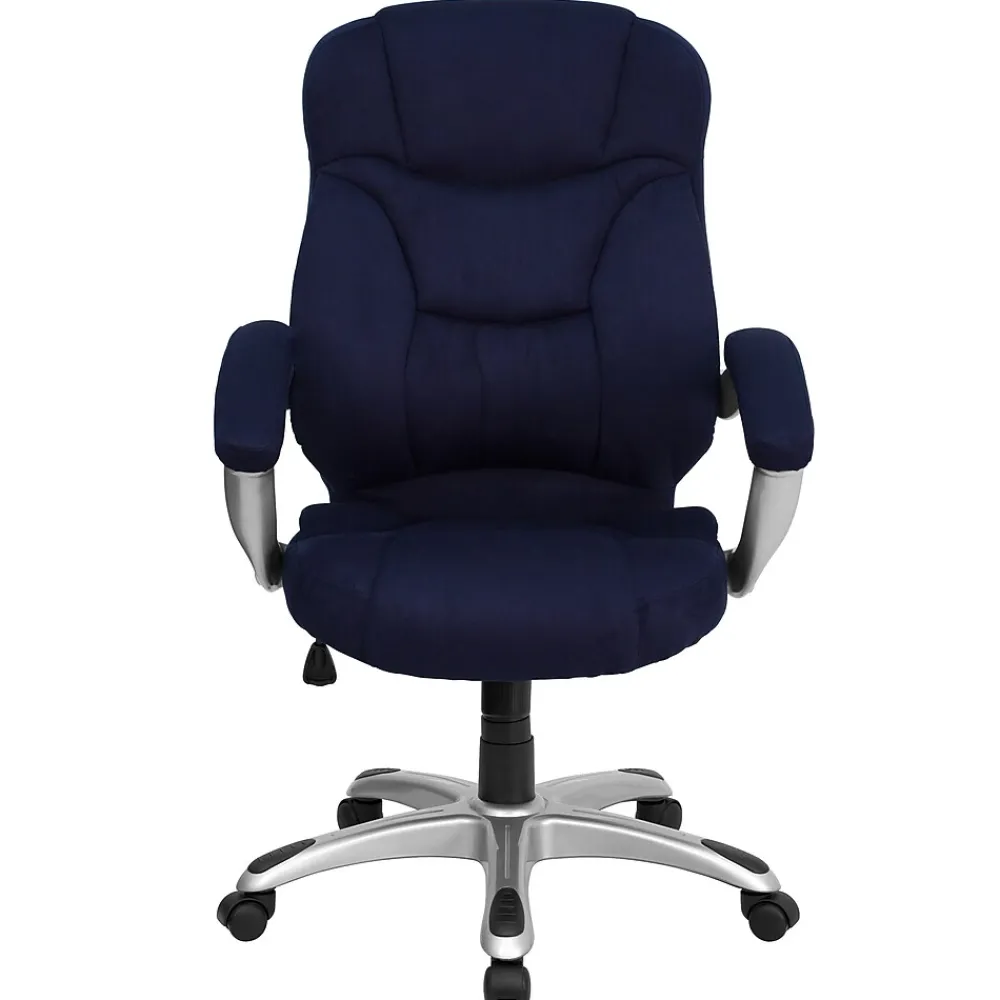 Office Chairs*Flash Furniture Jessie Ergonomic Microfiber Swivel High Back Executive Office Chair, Navy Blue (GO725NVY)