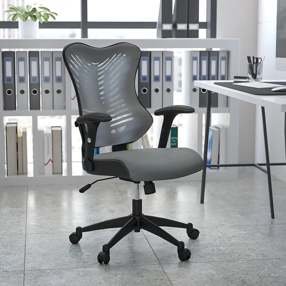 Office Chairs*Flash Furniture Kale Ergonomic Mesh Swivel High Back Executive Office Chair, Gray (BLZP806GY)