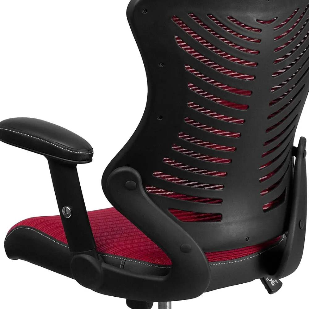 Office Chairs*Flash Furniture Kale Ergonomic Mesh Swivel High Back Executive Office Chair, Burgundy (BLZP806BY)