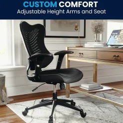 Office Chairs*Flash Furniture Kale Ergonomic Mesh Swivel High Back Executive Office Chair, Black (BLZP806BK)