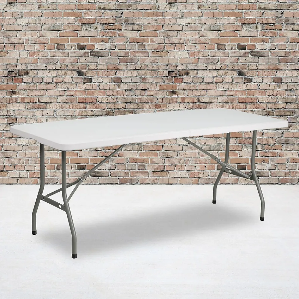 Folding Tables*Flash Furniture Kathryn Folding Table, 72" x 30", Granite White (RB3072FH)