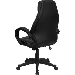 Office Chairs*Flash Furniture Leonard Ergonomic LeatherSoft Swivel High Back Executive Office Chair, Black (HHLC0005HI1B)