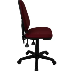Office Chairs*Flash Furniture Linus Armless Ergonomic Fabric Swivel Mid-Back Multifunction Task Office Chair, Burgundy (WLA654MGBY)