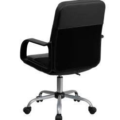 Office Chairs*Flash Furniture Manor Ergonomic LeatherSoft/Mesh Swivel Mid-Back Task Office Chair, Black (LFW61B2)