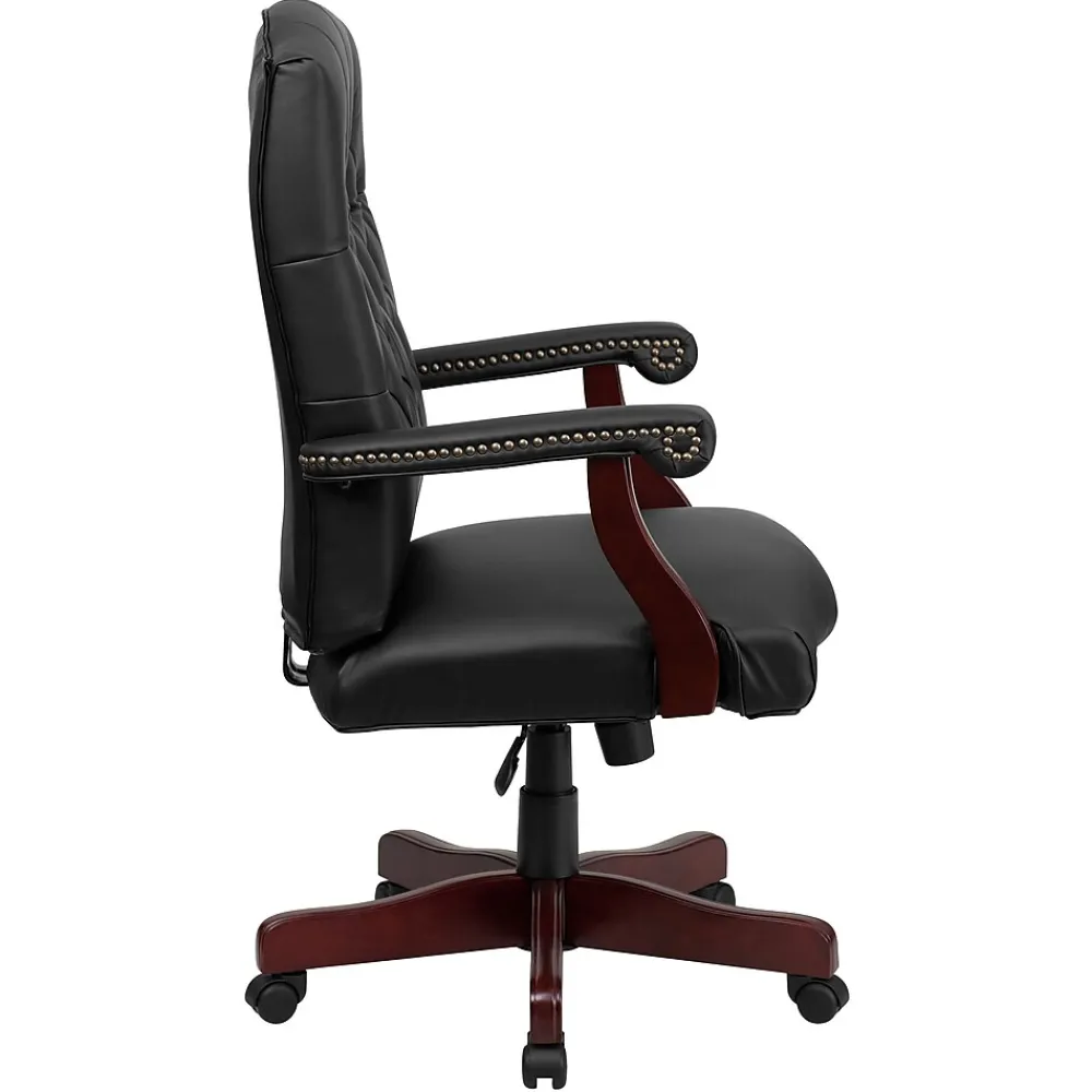 Office Chairs*Flash Furniture Martha Washington LeatherSoft Swivel Executive Office Chair, Black (801LLF05BKLEA)