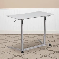 Standing Desks*Flash Furniture Merritt 37"W Rectangular Adjustable Standing Computer Desk, Light Gray (NANIP61)