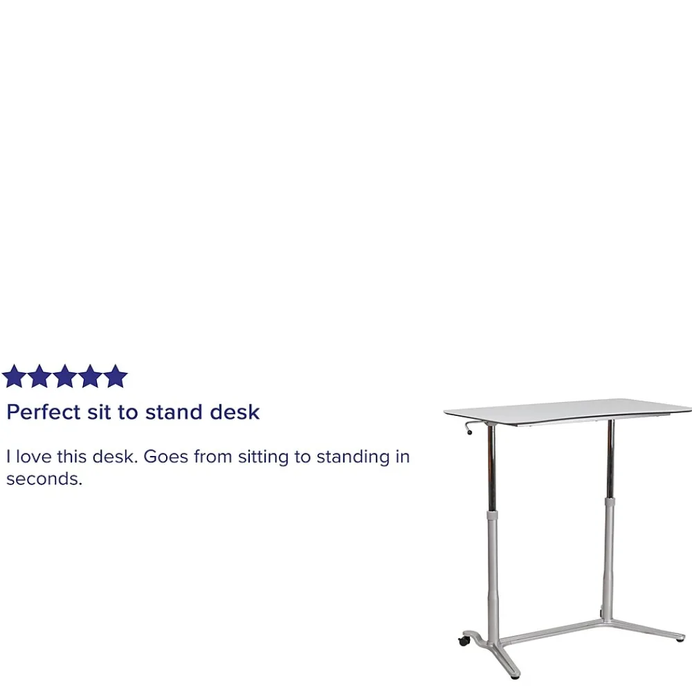Standing Desks*Flash Furniture Merritt 37"W Rectangular Adjustable Standing Computer Desk, Light Gray (NANIP61)