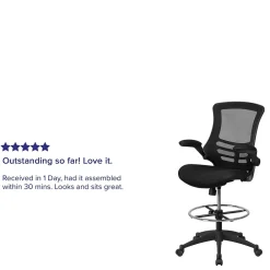 Office Chairs*Flash Furniture Mid-Back Design Mesh Task Chair, Black (BL-X-5M-D-GG)