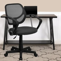 Office Chairs*Flash Furniture Neri Ergonomic Mesh Swivel Low Back Task Office Chair, Gray (WA3074GYARM)