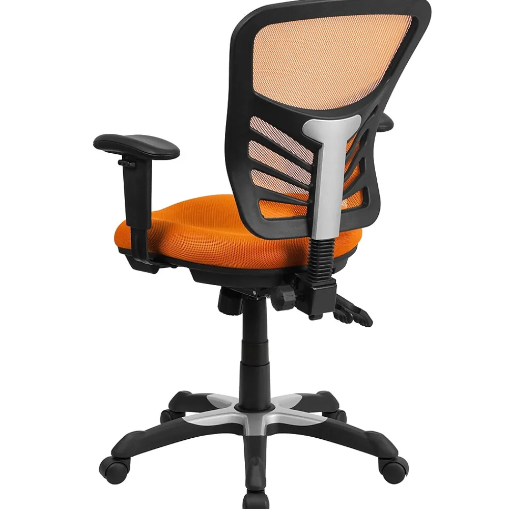 Ergonomic Chairs*Flash Furniture Nicholas Ergonomic Mesh Swivel Mid-Back Multifunction Executive Office Chair, (HL0001OR) Orange