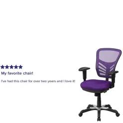 Ergonomic Chairs*Flash Furniture Nicholas Ergonomic Mesh Swivel Mid-Back Multifunction Executive Office Chair, (HL0001PUR) Purple