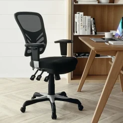 Ergonomic Chairs*Flash Furniture Nicholas Ergonomic Mesh Swivel Mid-Back Multifunction Executive Office Chair, (HL0001) Black