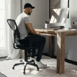 Ergonomic Chairs*Flash Furniture Nicholas Ergonomic Mesh Swivel Mid-Back Multifunction Executive Office Chair, (HL0001) Black