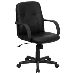 Office Chairs*Flash Furniture Paulson Vinyl Swivel Mid-Back Executive Office Chair, Black (H8020)